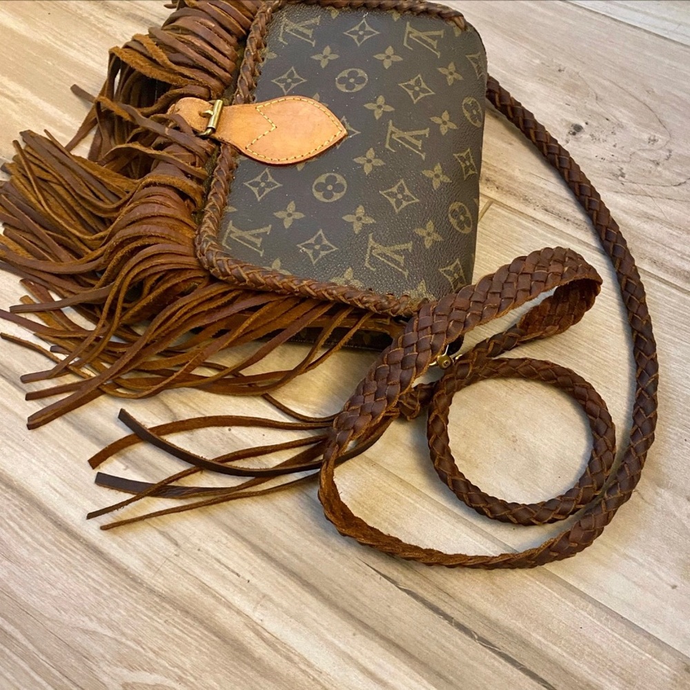 Handmade 6 Strand Round Braided Crossbody Leather Purse Strap with Flat Shoulder